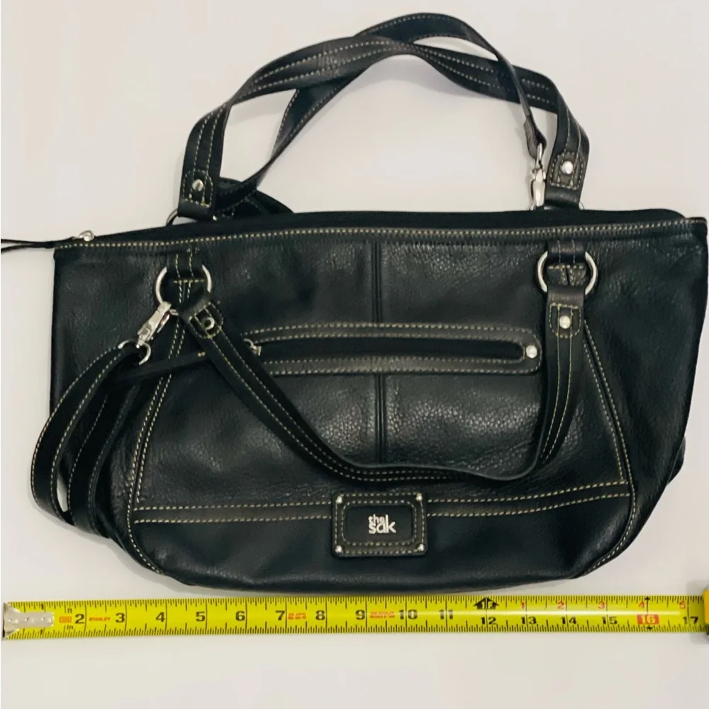 The SAK Black Leather Shoulder or Crossbody Bag - Picture 8 of 8